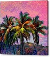S Grove Of Coconut Trees - Square Canvas Print
