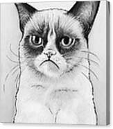 Grumpy Cat Portrait Canvas Print