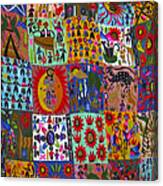 Guatemala Folk Art Quilt Canvas Print