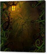 Halloween Background With Spooky Vines Canvas Print