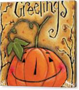 Halloween Greetings Canvas Print