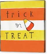 Halloween Trick Or Treat Candy Corn Canvas Print