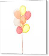 Hand Holding Balloons Canvas Print