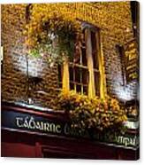 Hanging Baskets At The Temple Bar Canvas Print