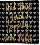 Happily Ever After Pattern Canvas Print