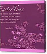 Happy Easter Poem Card Canvas Print