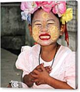 Happy Face Girl.cambodia Canvas Print