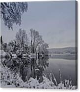 Happy Holidays From Lake Musconetcong Canvas Print