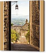Happy Holidays With Valley Outside Assisi Canvas Print