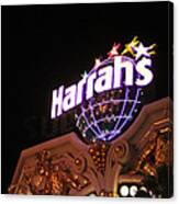 Harrahs Sign Las Vegas Nevada Canvas Print