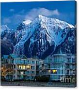 Harrison Hot Springs Condos And Mount Cheam Range Canvas Print