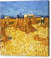 Harvest In Provence, June 1888 Canvas Print