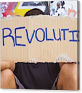 Hashtag Revolution Sign Canvas Print