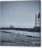 Hdr Black White Beach Ocean Hdr Romantic Fishing Photo Picture Photography Art Gallery Pic Photos Canvas Print