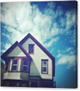 Head In The Clouds #house #sky #clouds Canvas Print