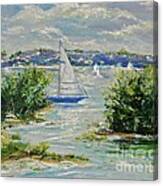 Heading Out Of The Harbor Canvas Print
