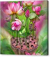 Healing Lotus - Crown Canvas Print