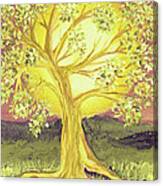 Heart Of Gold Tree By Jrr Canvas Print