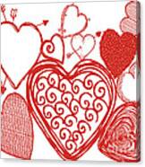 Hearts Collage Canvas Print