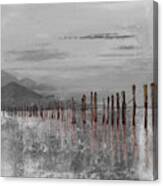 Hidden Pier (dark Gray) Canvas Print