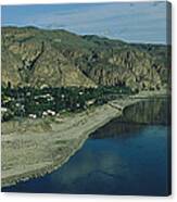High Angle View Of Columbia River Canvas Print