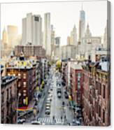 High Angle View Of Lower East Side Manhattan Downtown, New York City, Usa Canvas Print