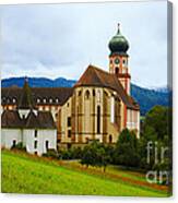 Historic Monastery In The Black Forest Canvas Print