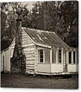 Hobcaw Cabin In Sepia Canvas Print