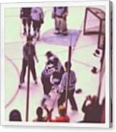 #hockeyfight #knoxvilleicebearshockey Canvas Print