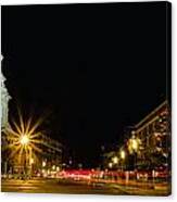 Holiday Excitement In Market Square Canvas Print