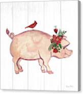 Holiday Farm Animals I Canvas Print