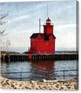 Holland Michigan Channel And Lighthouse Canvas Print