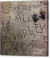 Hollywood Chinese Theatre Shirley Temple 5d29050 Canvas Print