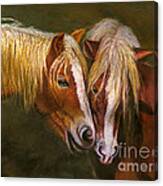 Horses In Love Art Print Canvas Print