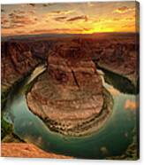 Horseshoe Bend In Page, Arizona At Canvas Print