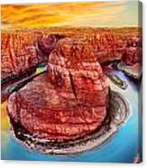 Horseshoe Bend Sunset Canvas Print