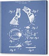 Horseshoe Patent From 1899 - Light Blue Canvas Print