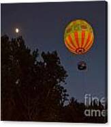 Hot Air Balloon At Night Canvas Print