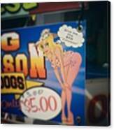 #hotdogs #bigjohnson #sign #fairfood Canvas Print
