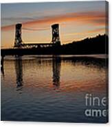 Houghton Bridge Silhouette Canvas Print