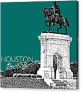 Houston Sam Houston Monument - Sea Green Canvas Print