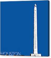 Houston San Jacinto Monument - Royal Blue Canvas Print
