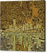 Houston Skyline Abstract Canvas Print