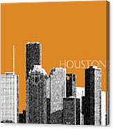 Houston Skyline - Dark Orange Canvas Print