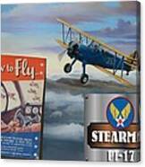 How To Fly Stearman Pt-17 Canvas Print