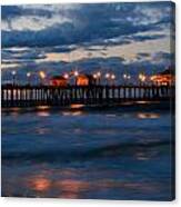 Huntington Beach Pier Lights Canvas Print