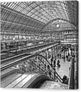Hurrying For The Train At St Pancras Station Canvas Print