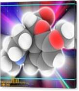 Hydrocodone Drug Molecule Canvas Print