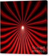 Hyperspace Red Square Canvas Print