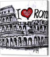 I Love Rome Canvas Print